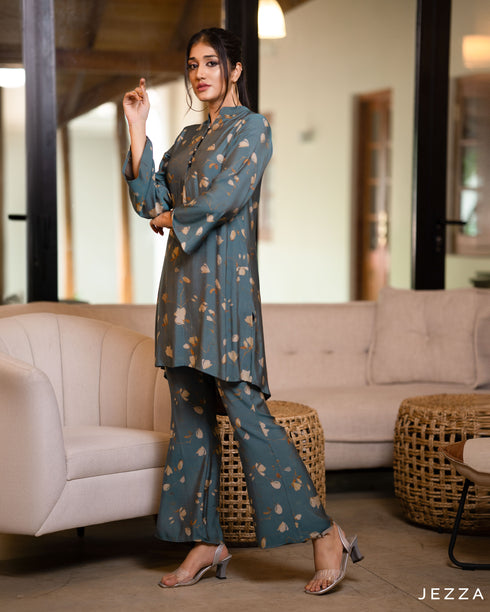 Printed Polyester Top & Pant Set 57241/57271